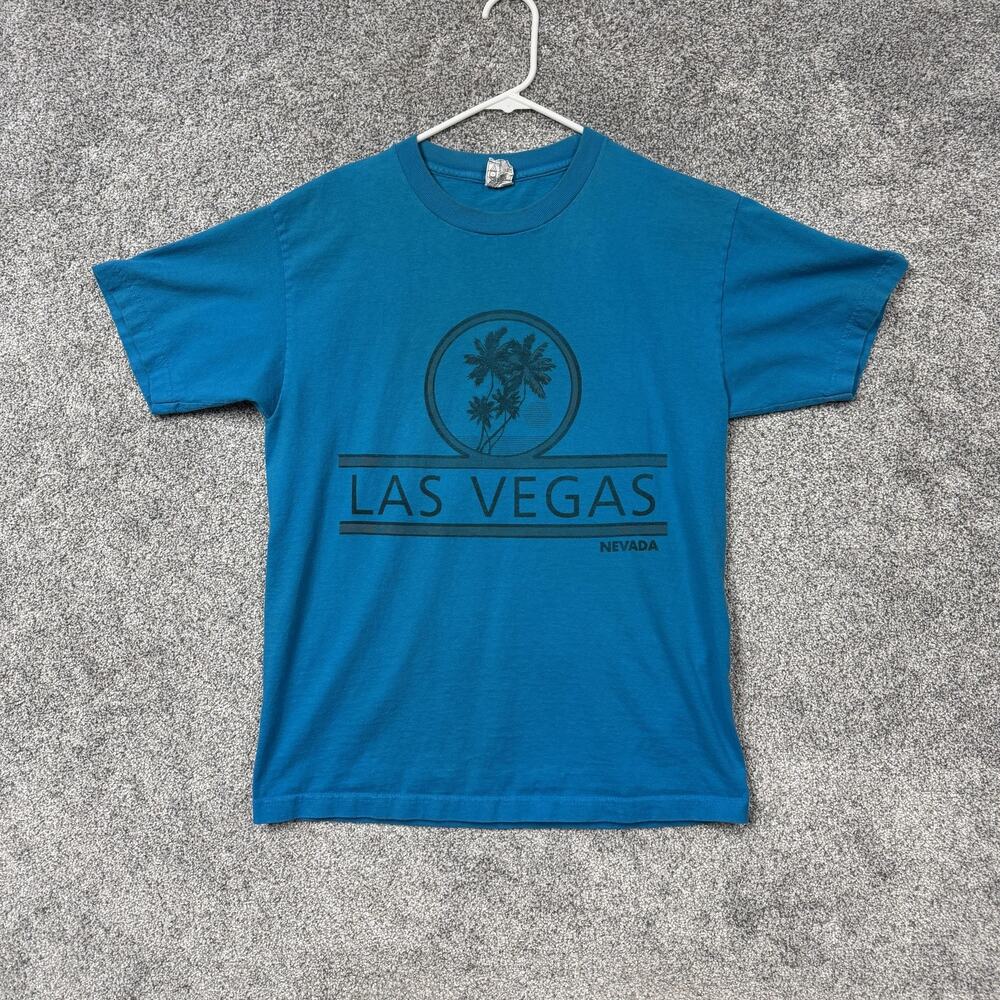 Vintage Y2K Las Vegas Nevada Shirt Medium Palm Tree Graphic Souvenir Tee Alstyle